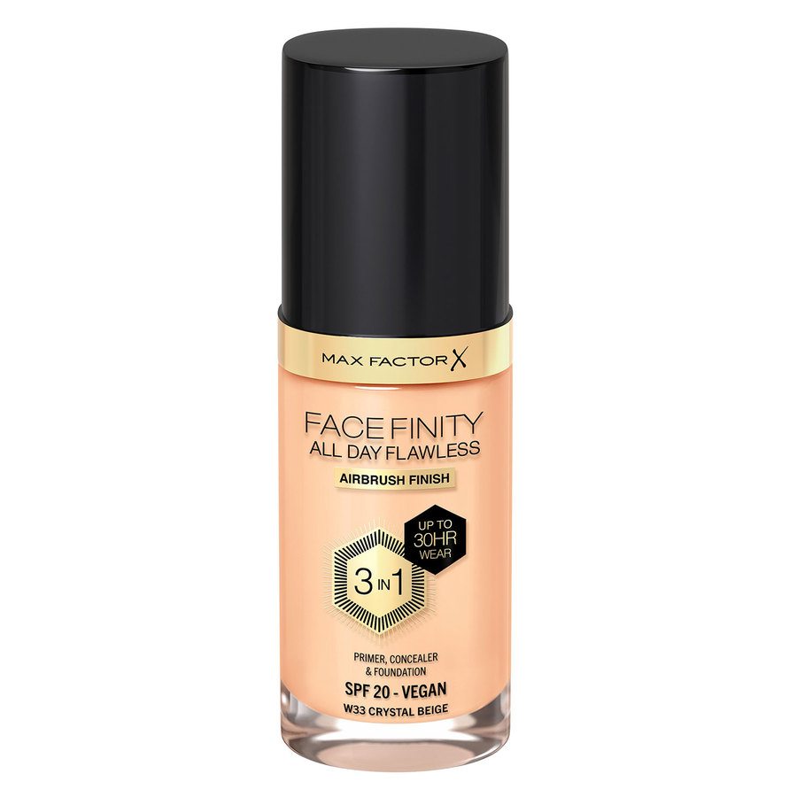 Max Factor Facefinity All Day Flawless 3-In-1 Foundation #W33 Crystal Beige 30ml