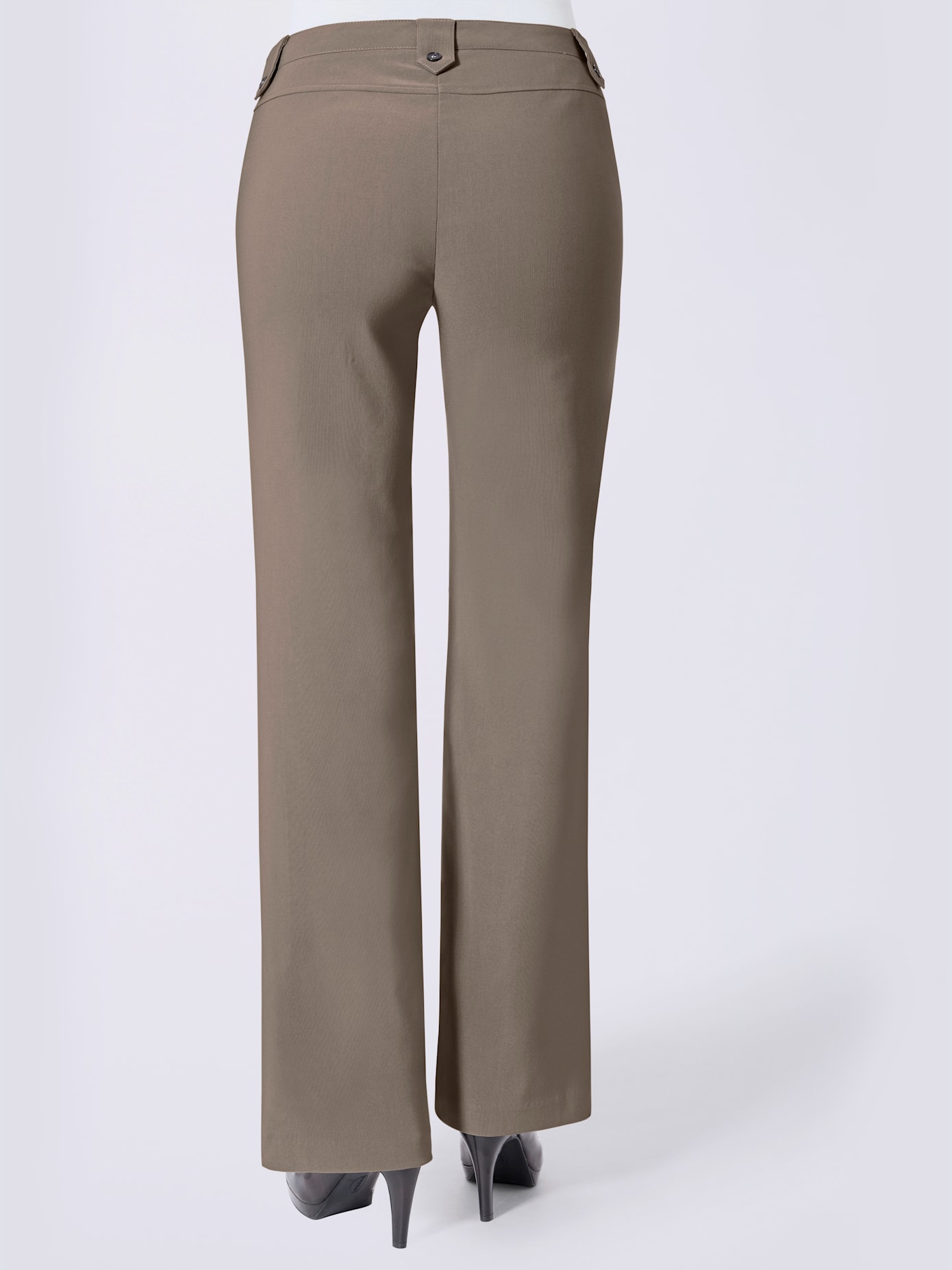 Pantalon coupe droite détails boutonnés