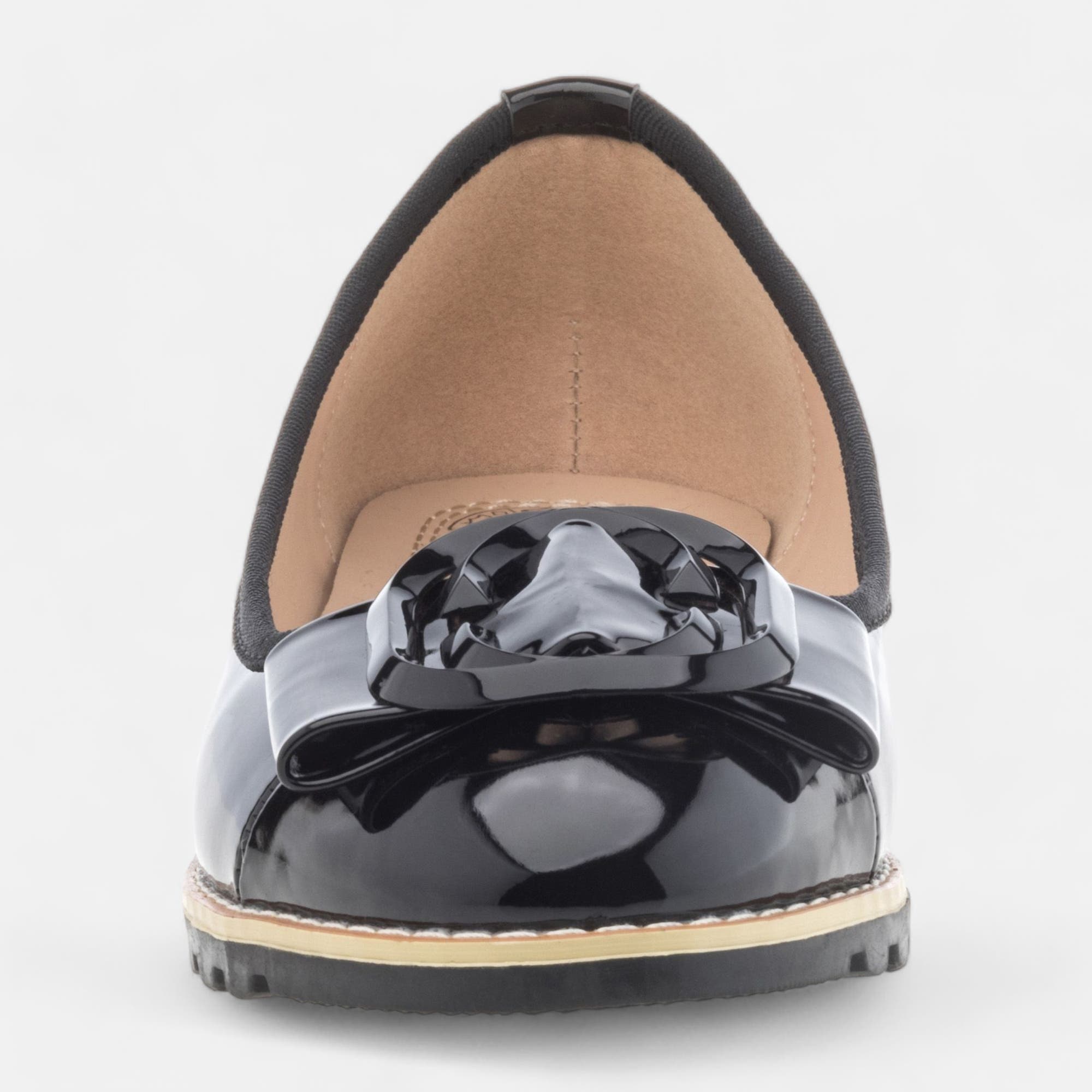 Ballerines Femme noir vernis