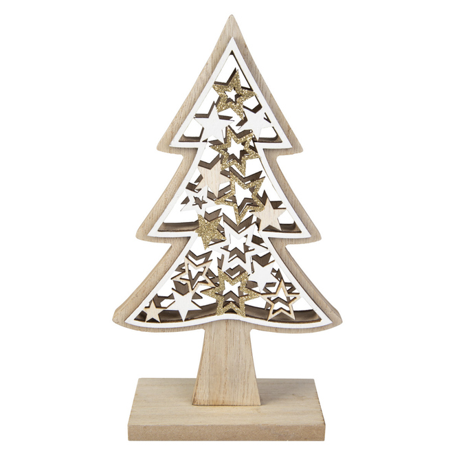 Dekobaum - aus Holz - ca. 11,5 x 5 x 21 cm