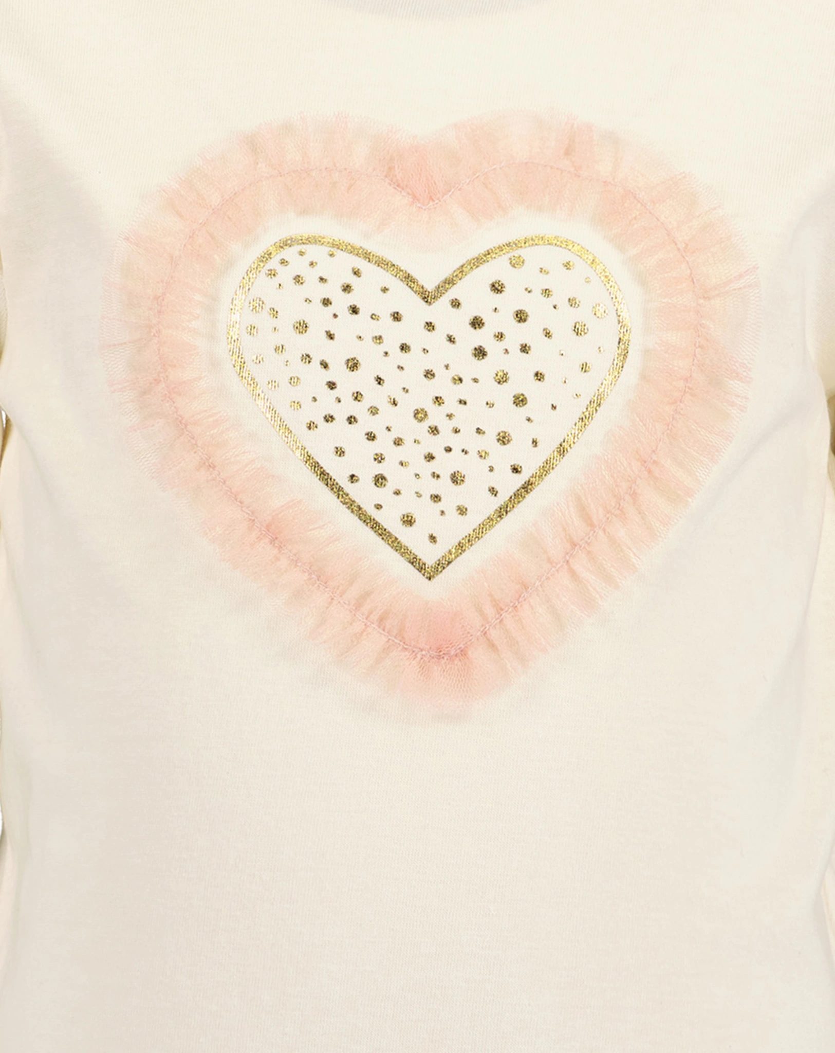 Langarmshirt GOLDEN HEART in offwhite