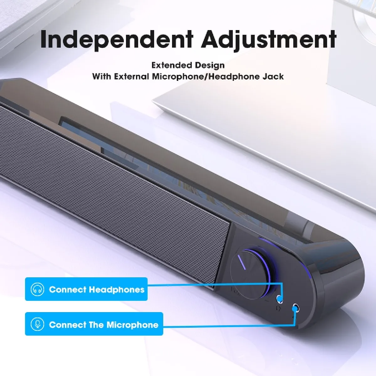 Universal Barre de son Bluetooth PC - Noir