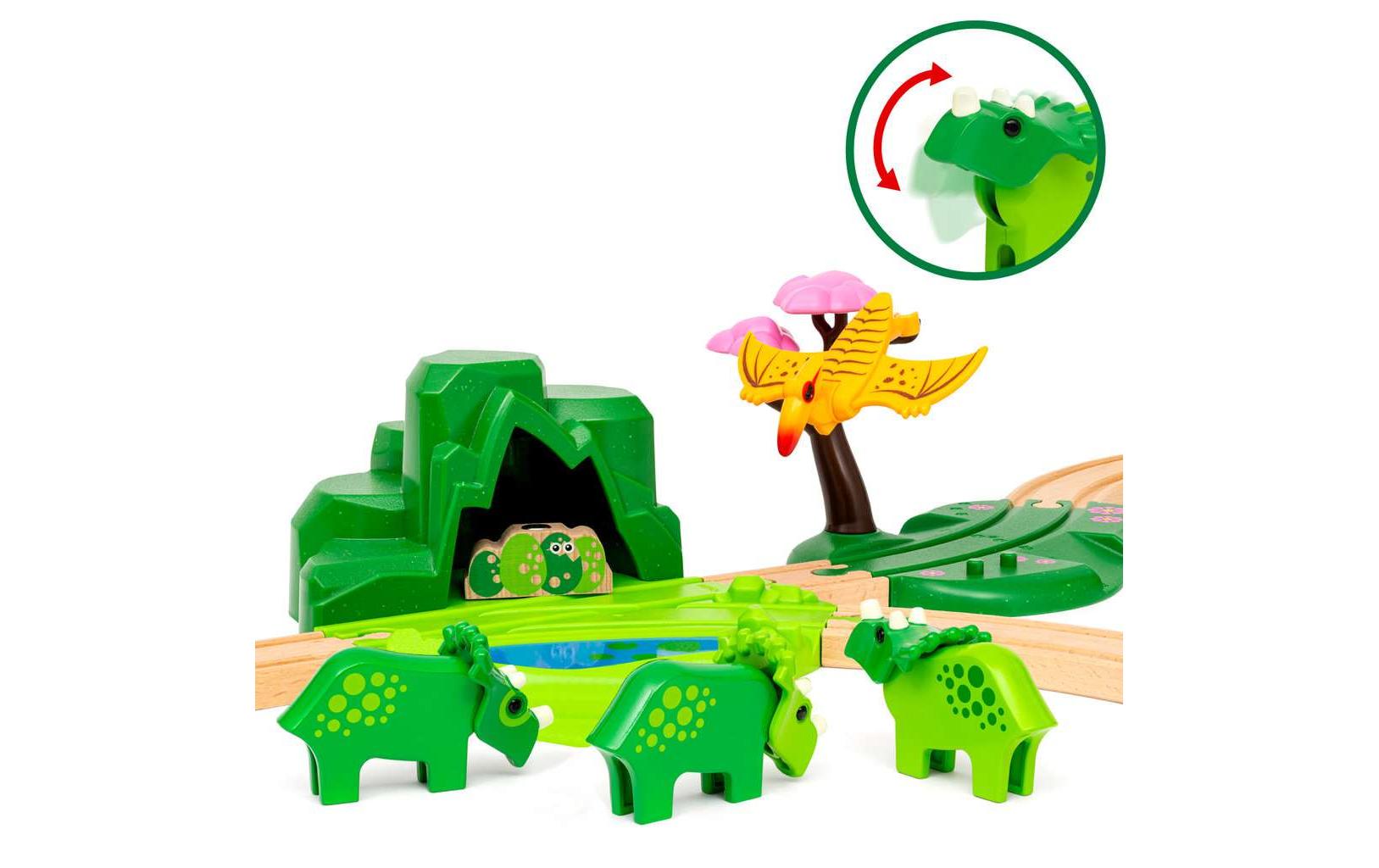 BRIO World Dinosaur Deluxe Set<br>Eisenbahn-Set aus 45 Teilen