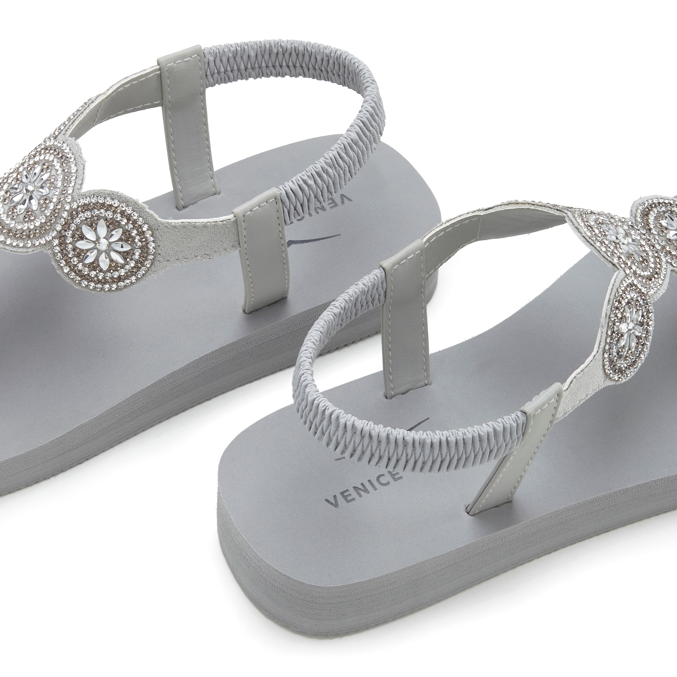 Venice Beach Badezehentrenner »Sandale, Pantolette«  Zehentrenner, Badeschuh ultraleicht mit Glitzerdetails VEGAN