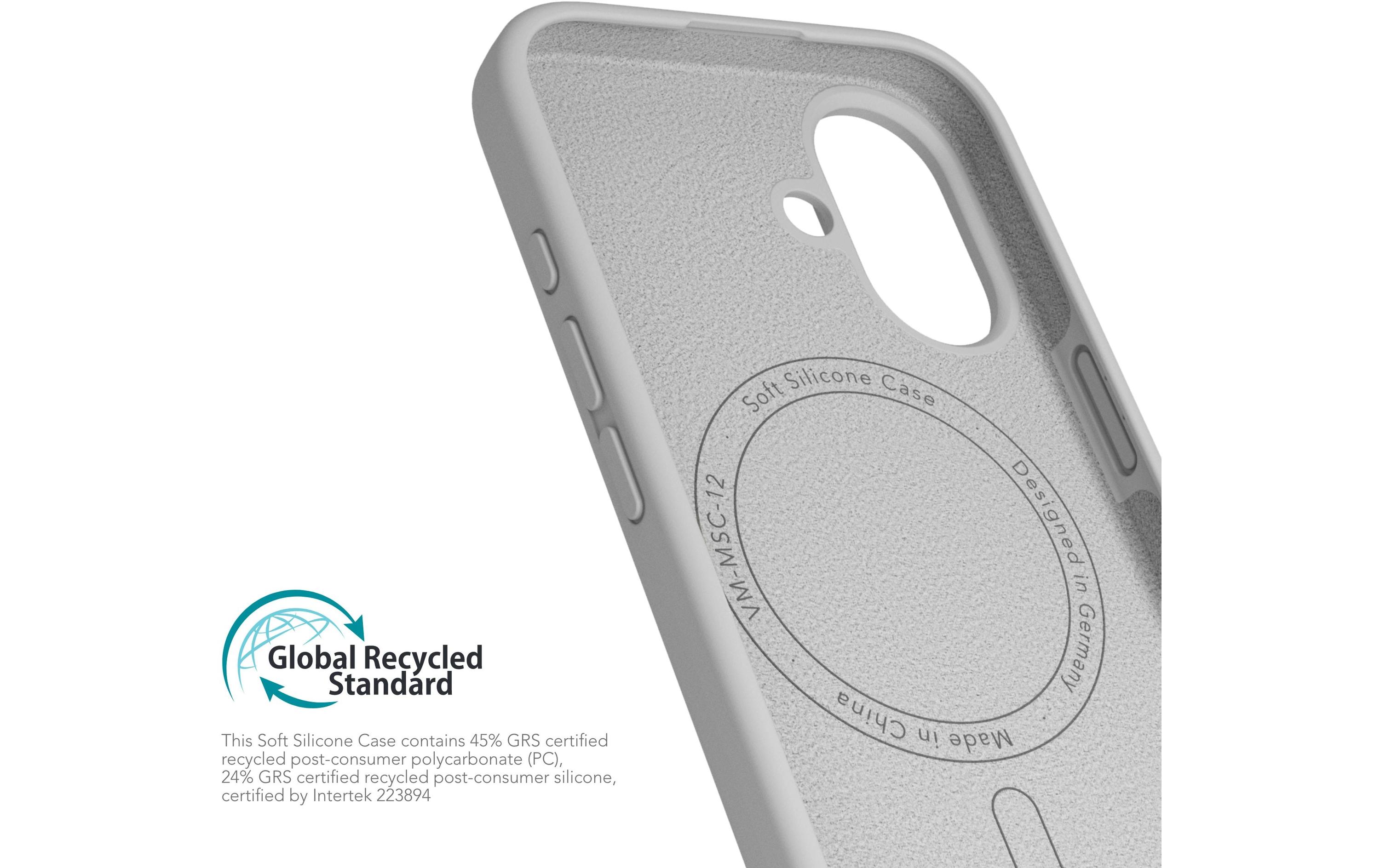 Back Cover Soft Silicone iPhone 16 Plus Light GraySilicone Backcover für das Apple iPhone 16 Plus