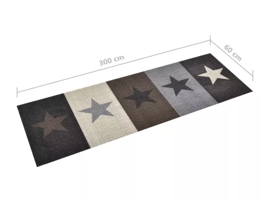 Tapis de cuisine lavable Étoiles 60x300 cm