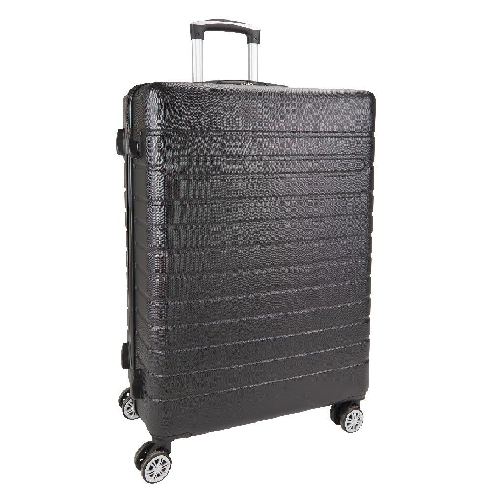 Valise rigide 4 roues 91L ABS noir L.77 cm