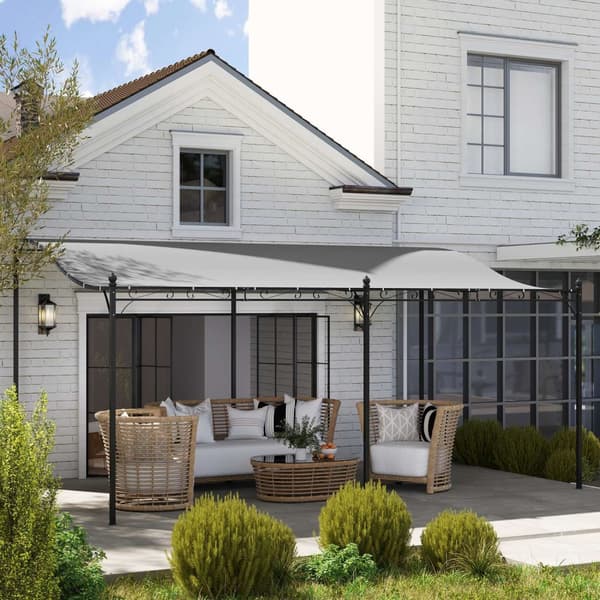 Påbygg paviljong pergola med tak, vannavvisende paviljong kalesje, frittstående hage paviljong, terrasse paviljong kalesje, solskjerming for terrasse,