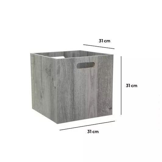 Boite de rangement (31 x 31 x 31 cm) Mano Grise