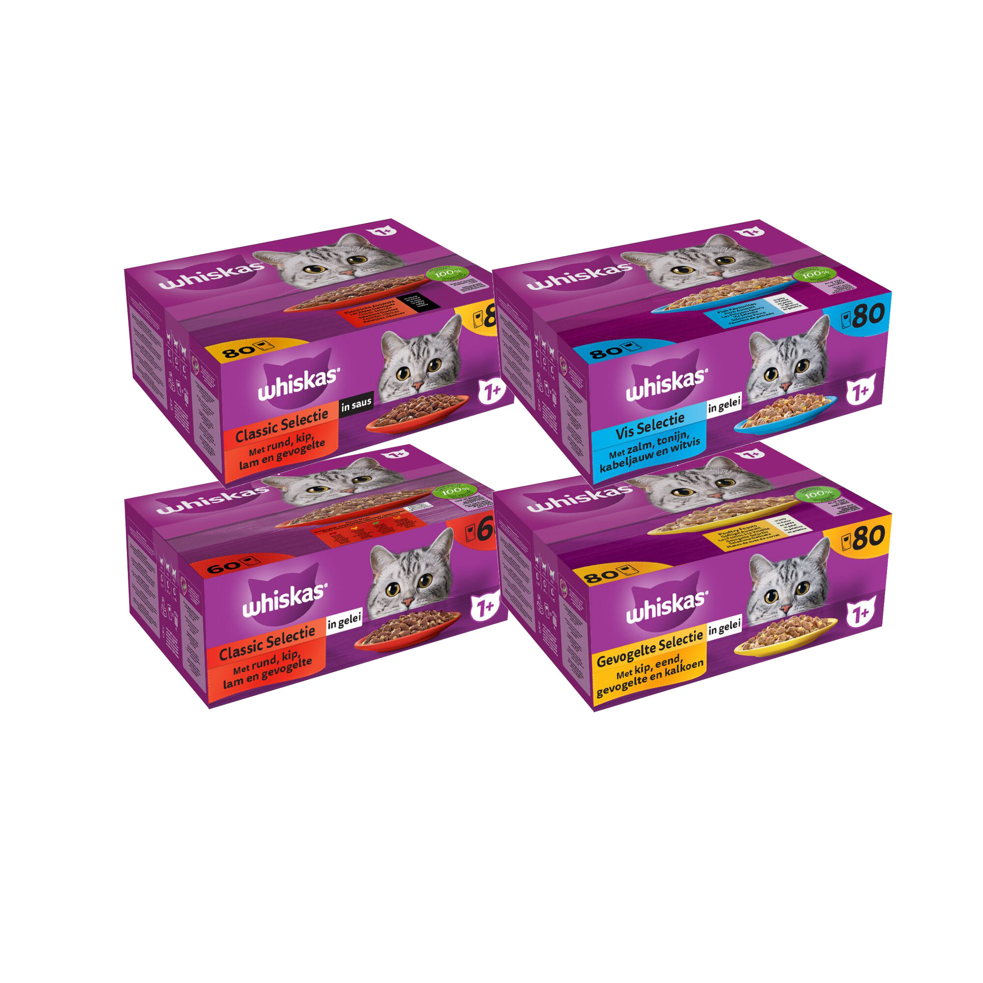 Whiskas 1+ Selectie - Multipacks