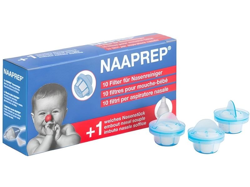 NAAPREP Ersatzfilter für Nasenreiniger 10 Stück   1 Nasenst Filter zur Nasenpflege