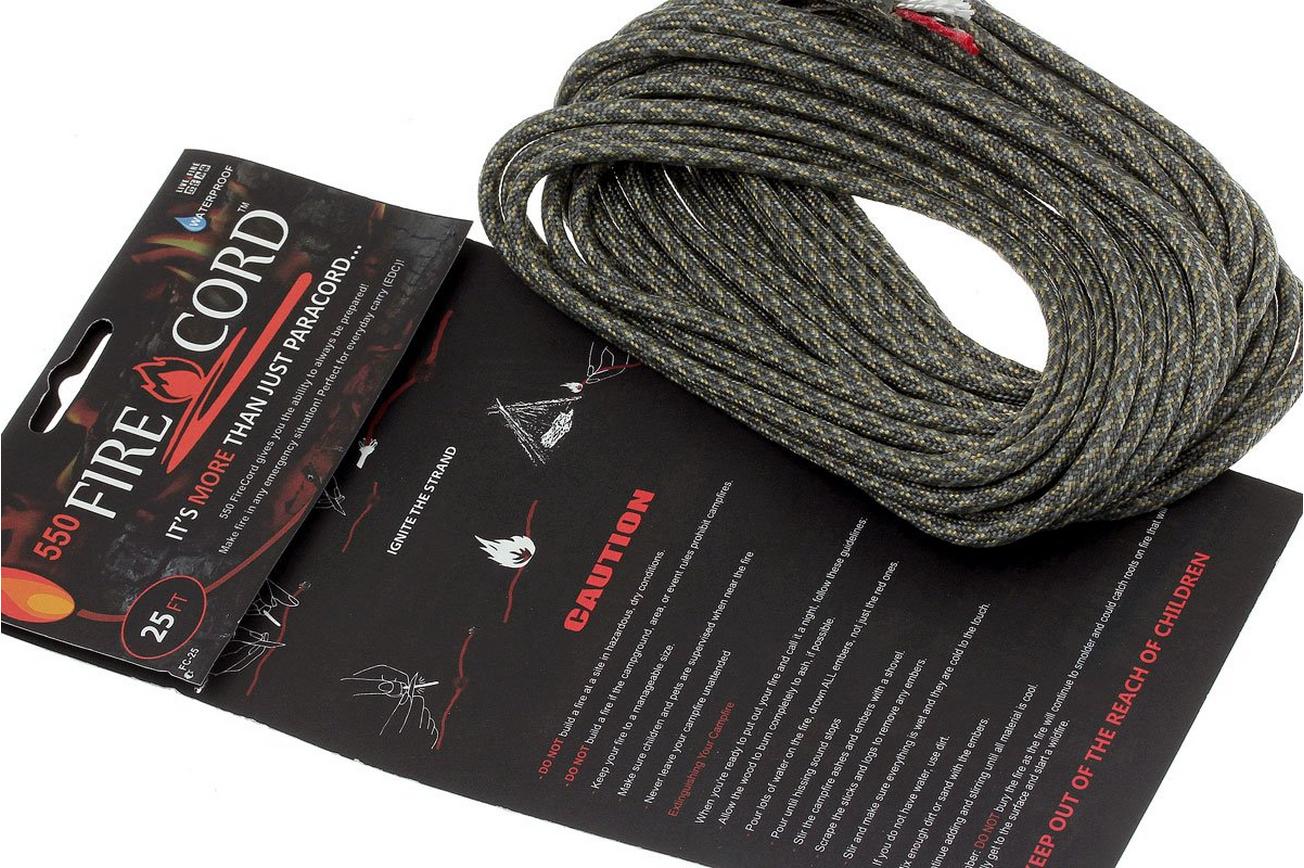 Live Fire Firecord 550 Paracord 25ft, ACU-Digicam