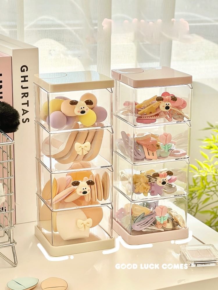 Yunikon - Transparante gelaagde plastic bureau-organizer (verschillende ontwerpen)