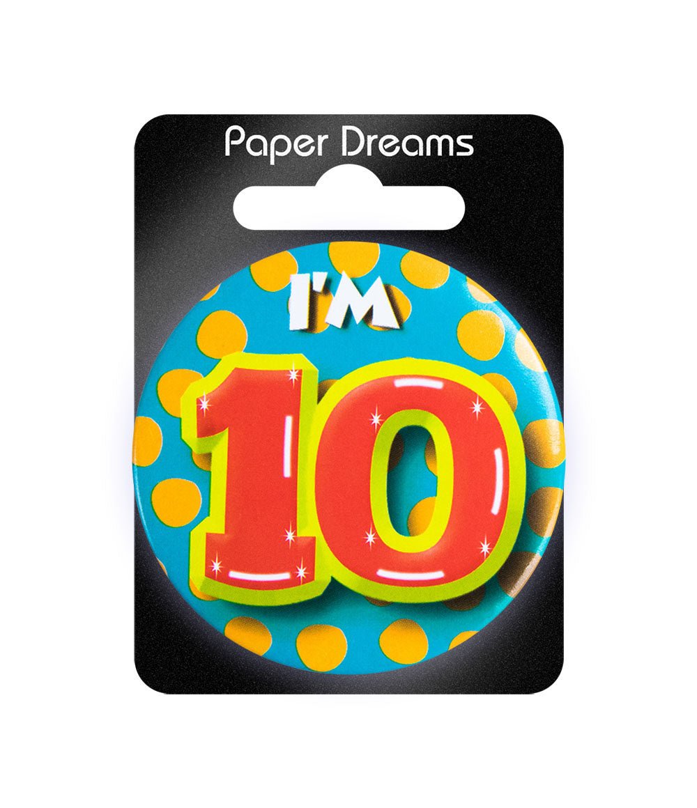 I'm 10 Button 10 Jaar 5,5cm