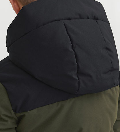 Jack & Jones Steppjacke - JJEOtto - Raisin/Black Blocking/Black