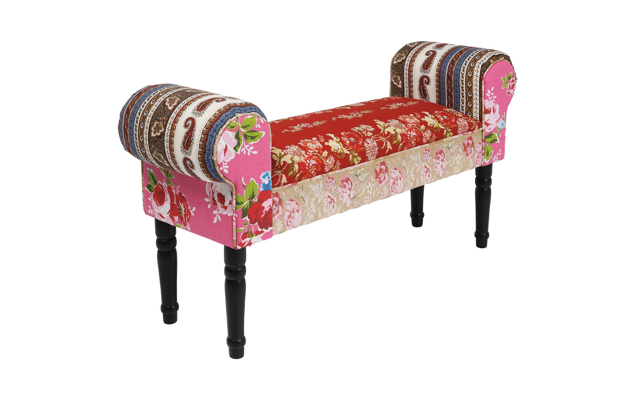 Sitzbank Wing Patchwork 100 x 54 cm, Mehrfarbig<br>Sitzbank für das Wohnzimmer, den Flur oder das Schlafzimmer