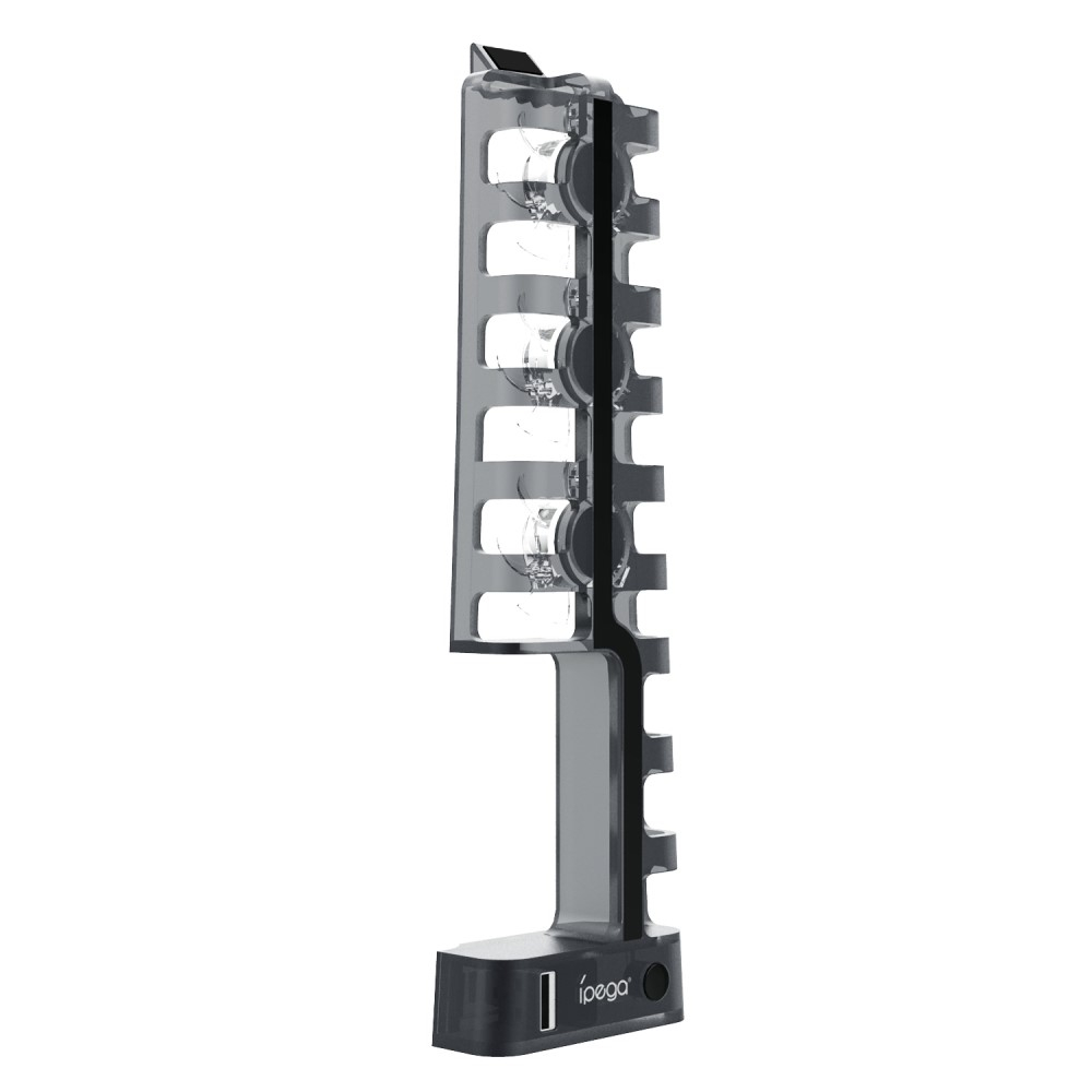 Sony PlayStation PS5 Slim USB A Kühler / Lüfter mit LED Beleuchtung   USB A Anschluss - Schwarz