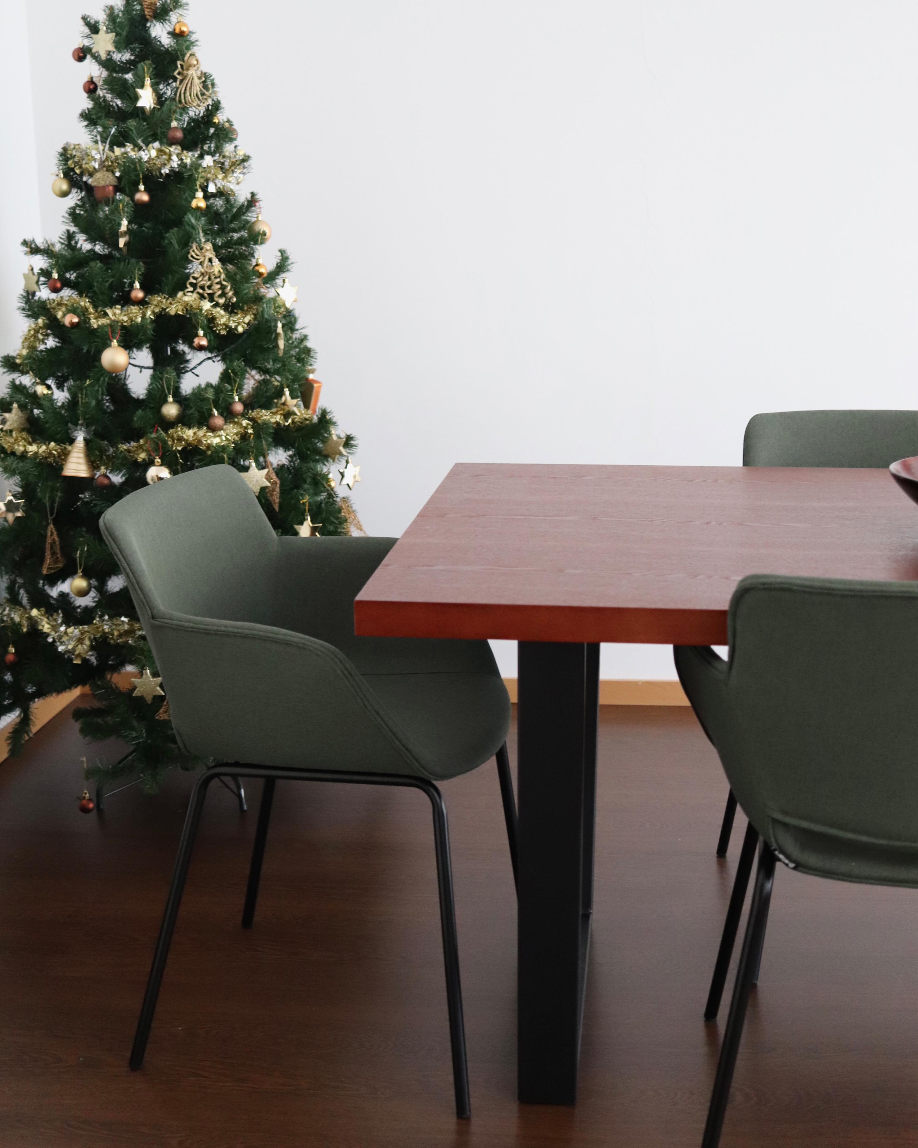 Eettafel AUSTIN Donker walnoothout 90 cm 160 cm