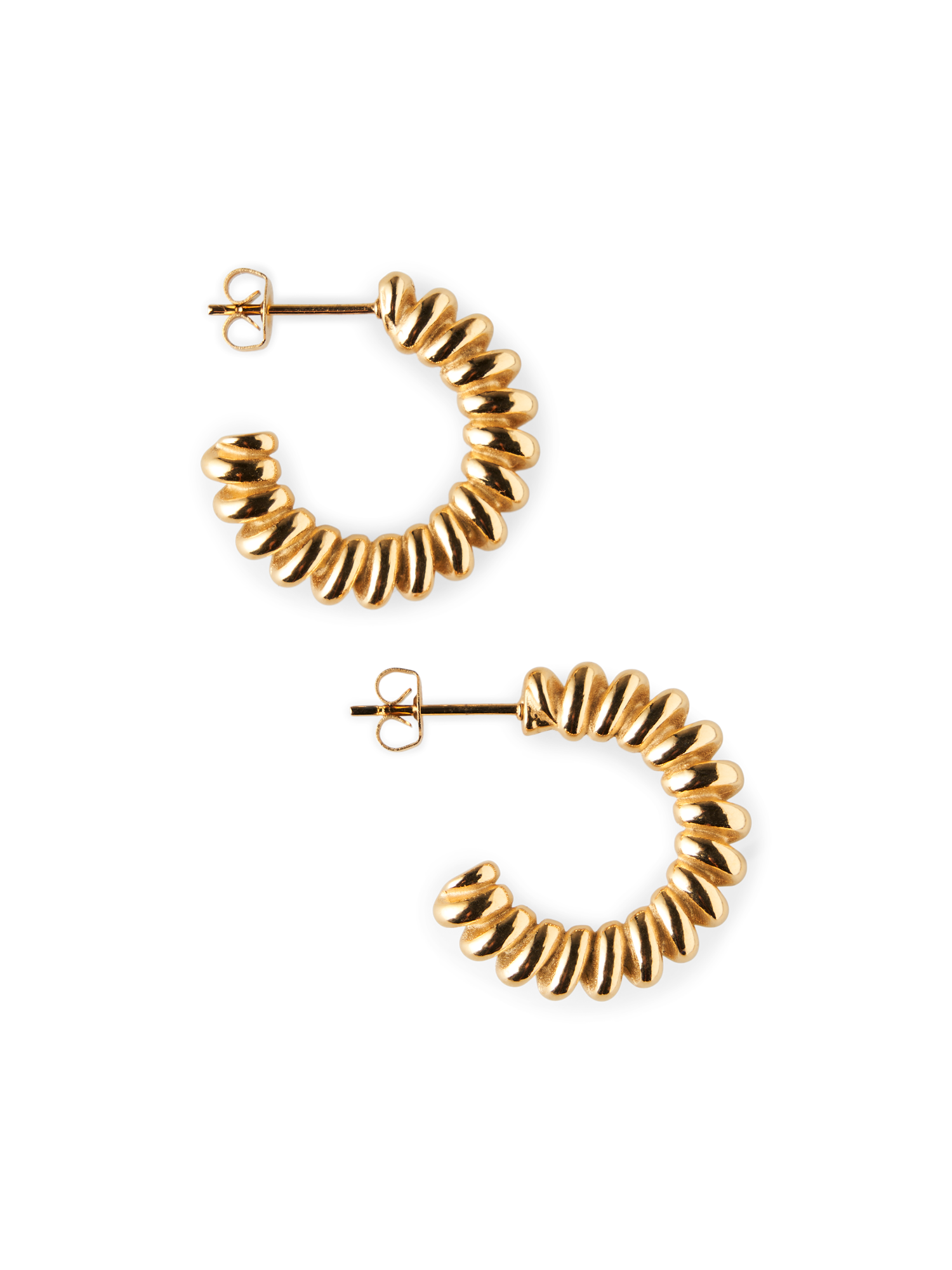 Nuska øreringe | Messing/18k forgyldt. 24 x 3 x 24 mm. 2 stk. | Gold | & Copenhagen
