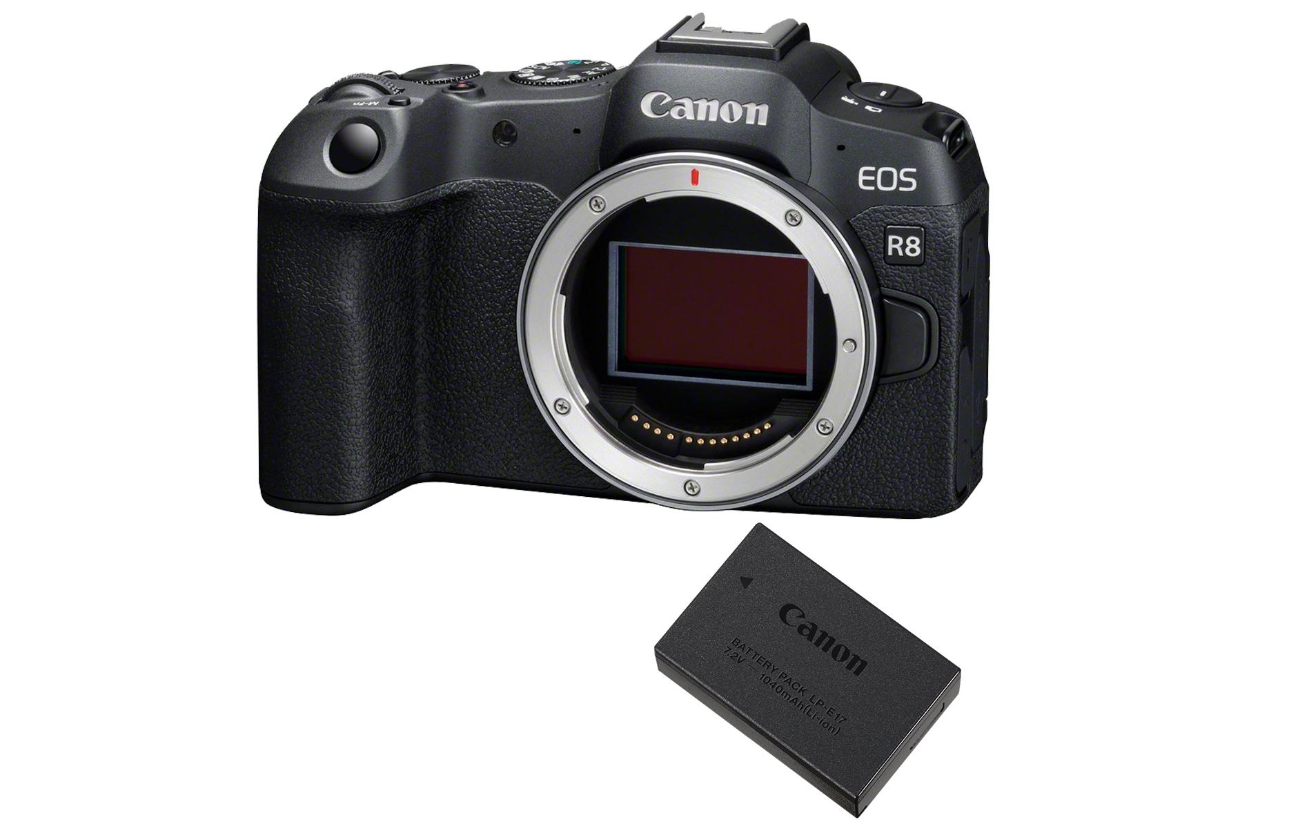 Fotokamera EOS R8 Kit LP-E17 Akku<br>Vollformat-Hybridkamera inklusive Akku