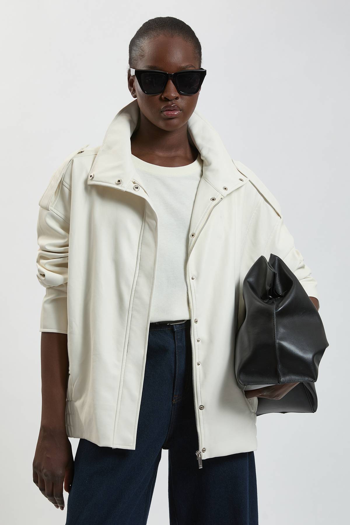 KarenMillen Veste Cocon Décontractée En Synthétiquecuir