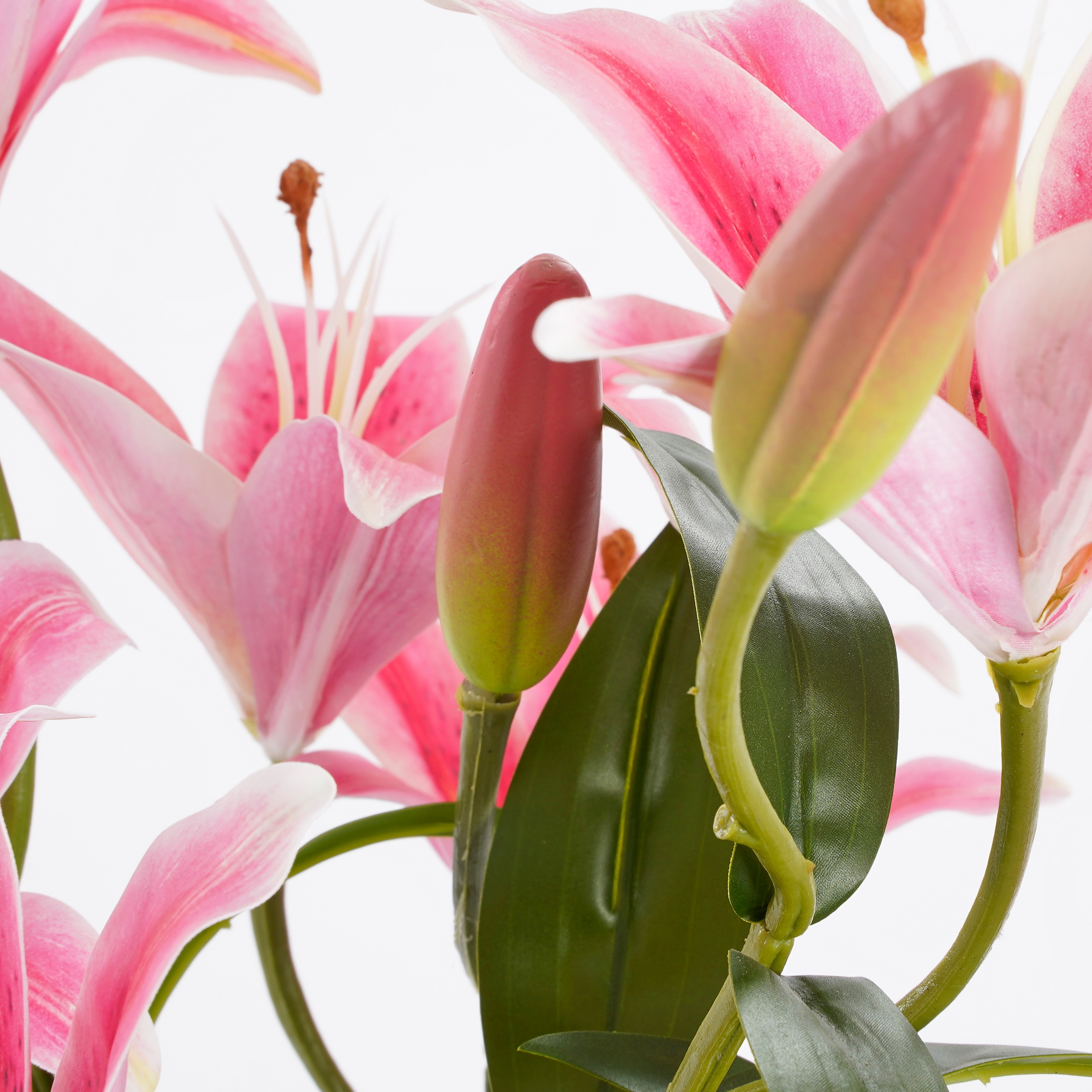 Mica decorations - lis tigré artificielle fuchsia en pot h47