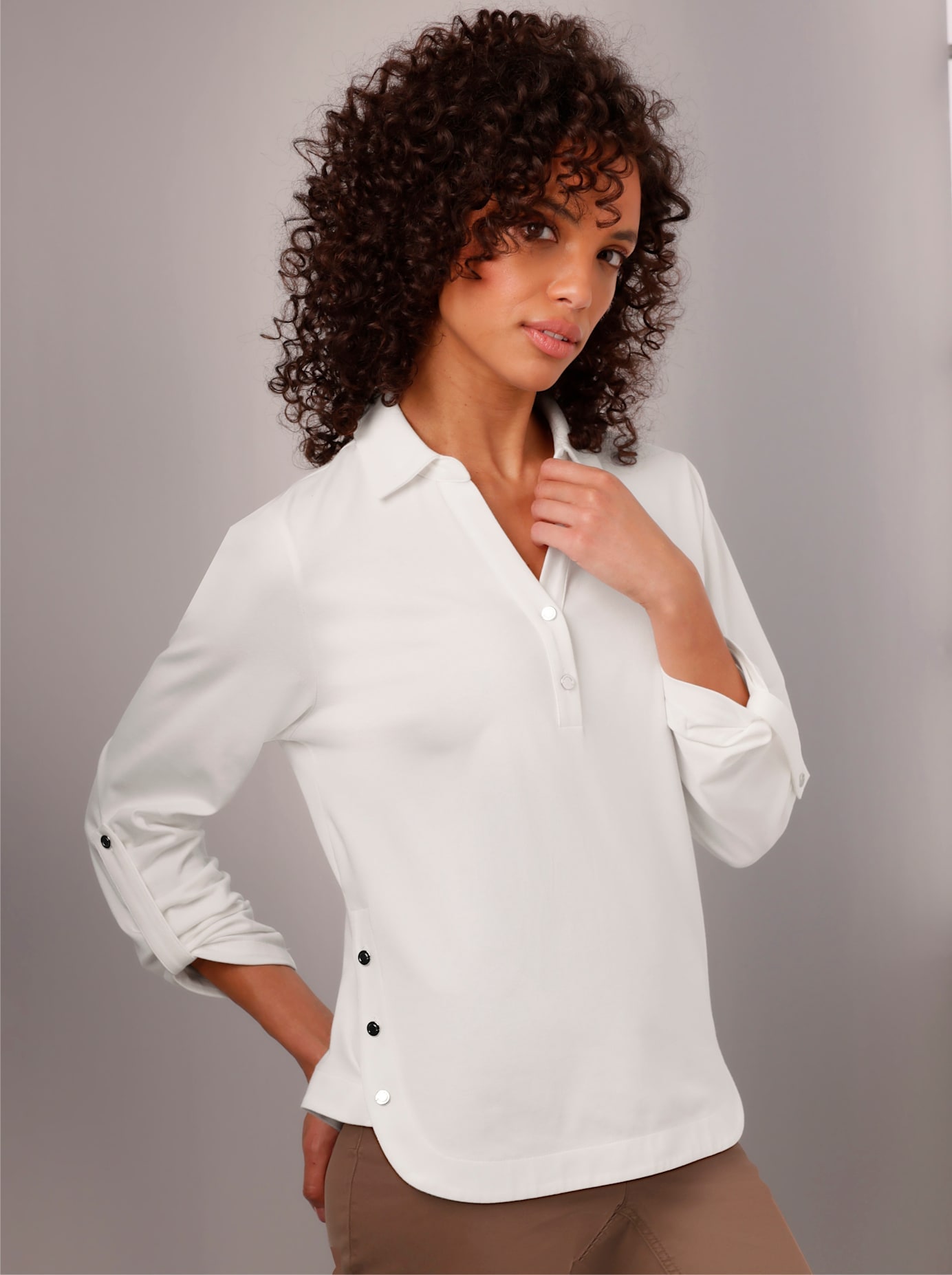 CREATION L PREMIUM Poloshirt »Pima-Baumwoll-Shirt«, 1 Stk.