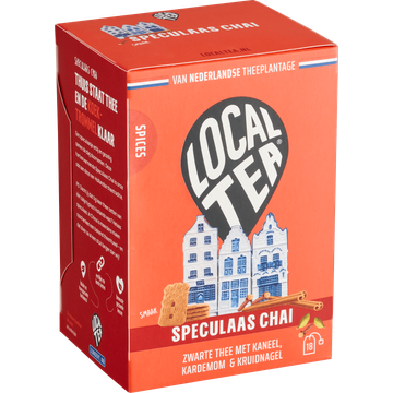 Localtea Speculaas Chai Zwarte Thee met Kaneel, Kardemom & Kruidnagel 18 x 1,5 g
