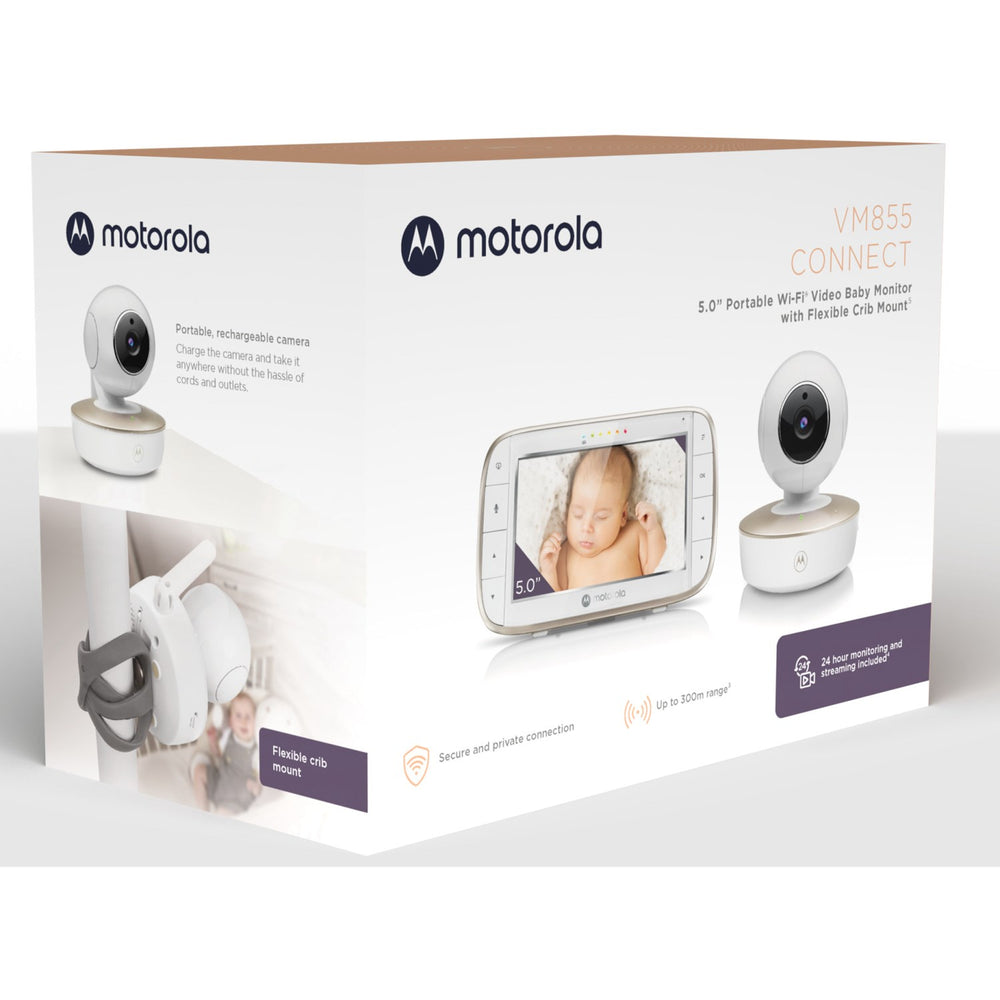 Køb Motorola Babyalarm med Kamera - Hvid - VM855 Connect