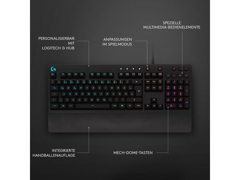 Logitech Gaming-Tastatur G213 Prodigy Gaming- und Allround-Tastatur mit RGB-Beleuchtung