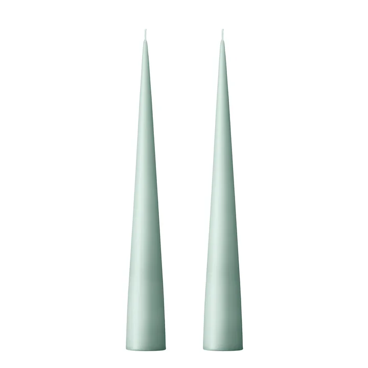 ester & erik - Kegelkerze, 37 cm, No. 67, jade stone / matt (2er-Set)