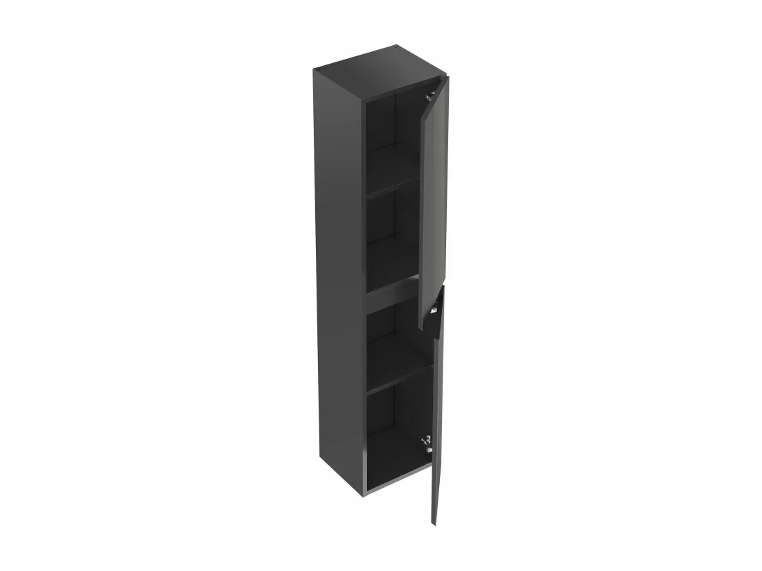 Colonne de salle de bain NELI 2 portes 140x30x27 cm gris anthracite T-BATH