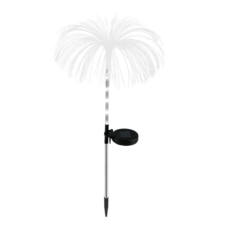 (75cm) LED Solar Glasfaser Qualle Garten Party Lampe Outdoor Glow Wedel mit Farbwechsel (IP65) - Bunt