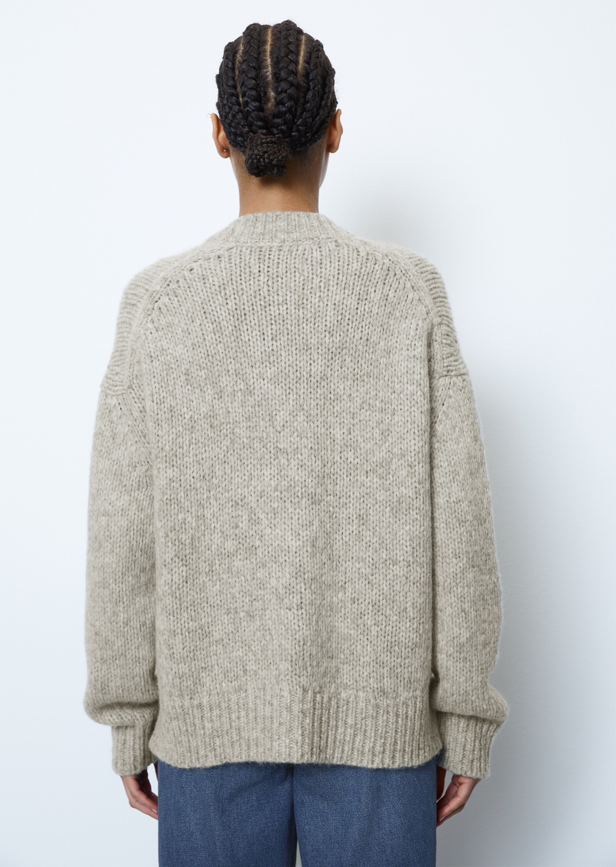 Softer Rundhals-Cardigan cropped aus kuscheligem Garn-Mix