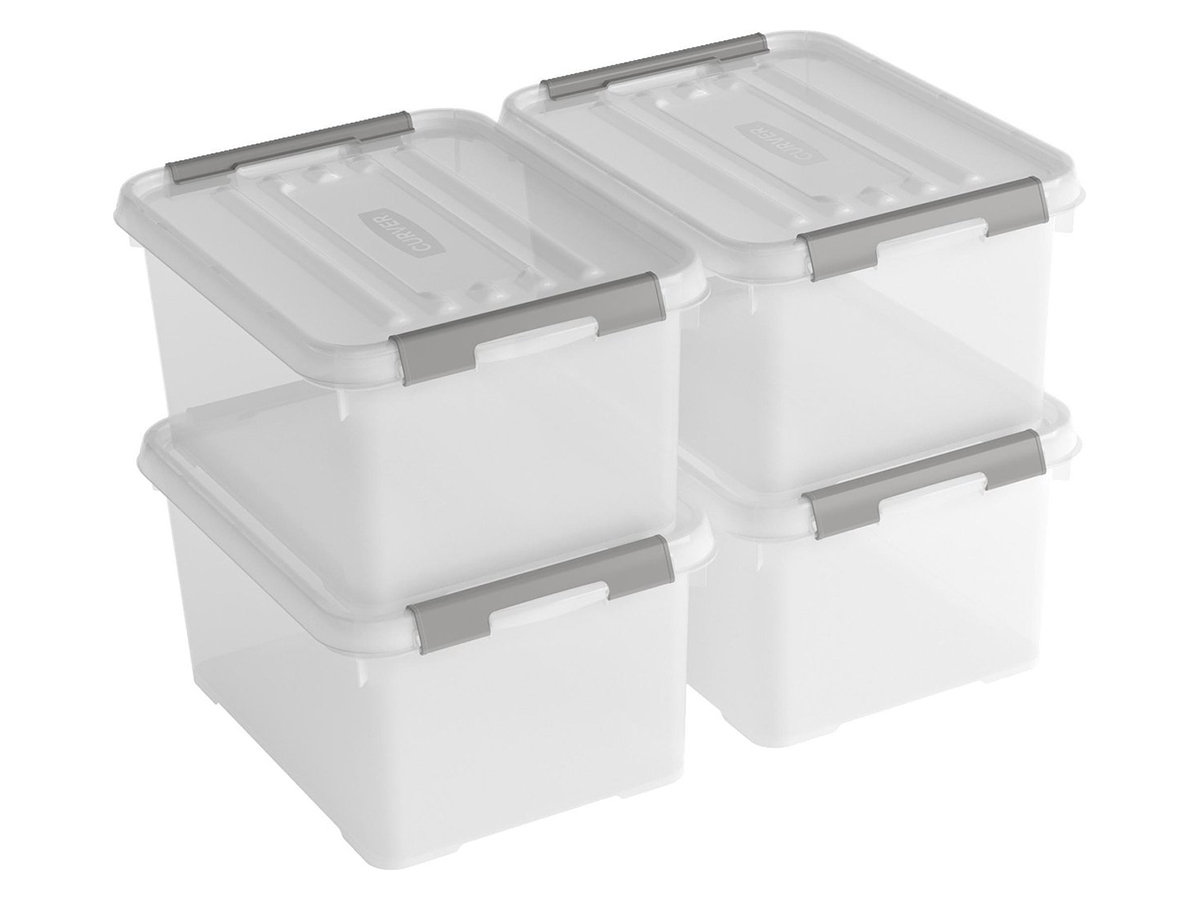 Curver Handy+ 15 liter opbergbox met deksel - 4 stuks
