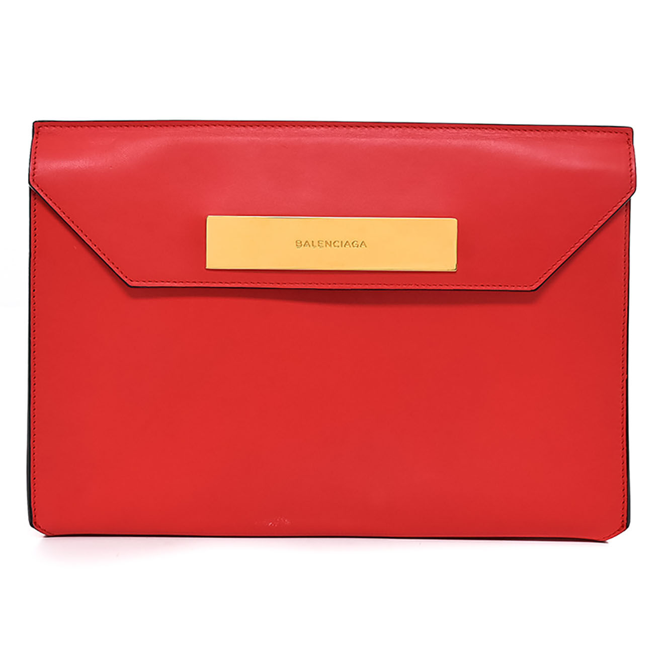 Balenciaga Sac bandoulière en Cuir rouge - Très bon état - L.30 cm