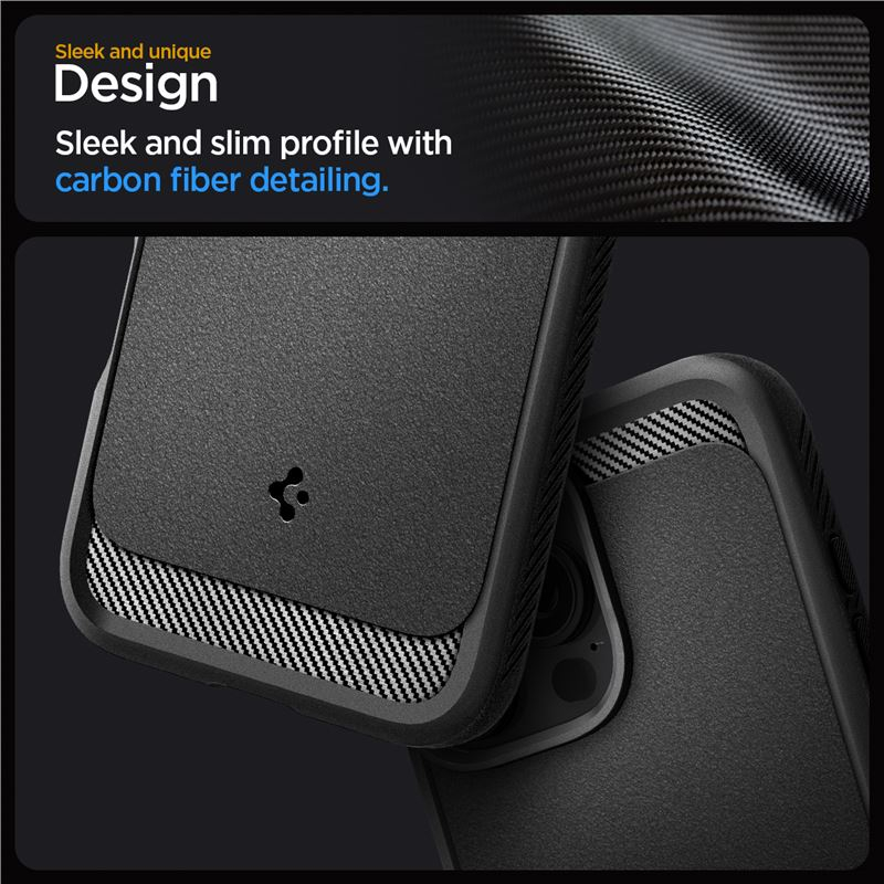iPhone 16 Pro Rugged Armor MagSafe Case Hülle (ACS08115) - Schwarz (Matt)