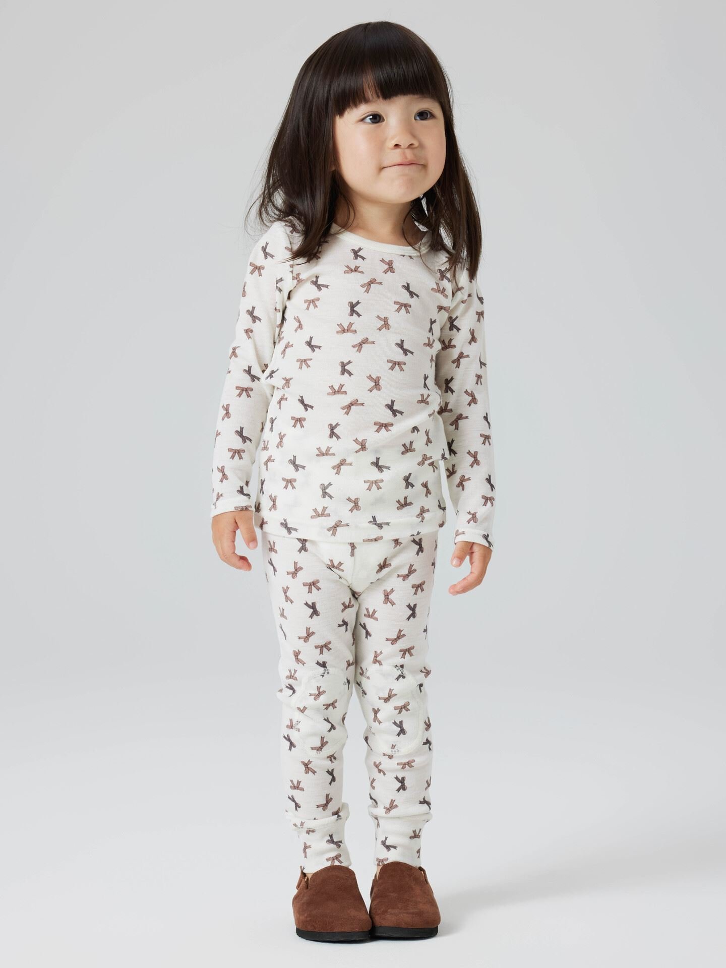 Wang Wool Rib Long Sleeve Top All Over Print