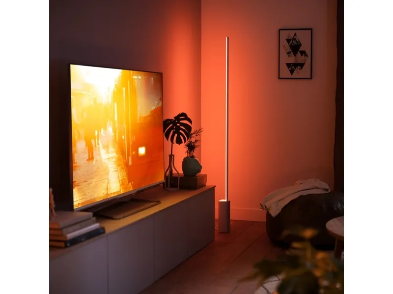 Philips Hue White and Color Ambiance Signe - Gulvlampe - LED - 32 W (tilsvarende 175 W) - 16 millioner farver - 2000-6500 K - aluminium