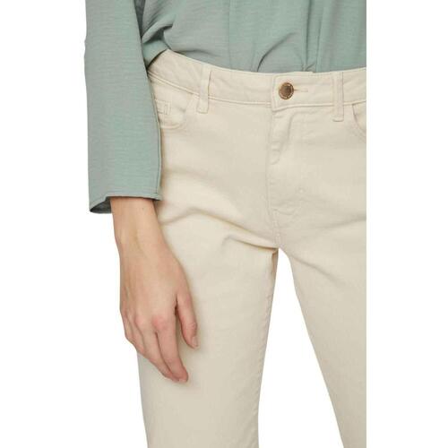 Vila - VIALICE JO COL RW STRAIGHT JEANS Beige