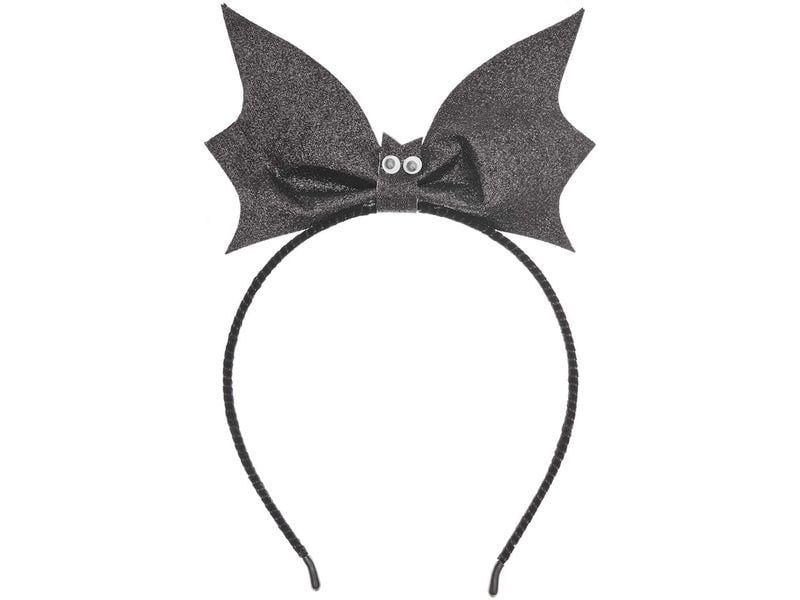 Rico Design Kopfschmuck Fledermaus 1 Stück, Schwarz Haarreif mit Fledermaus