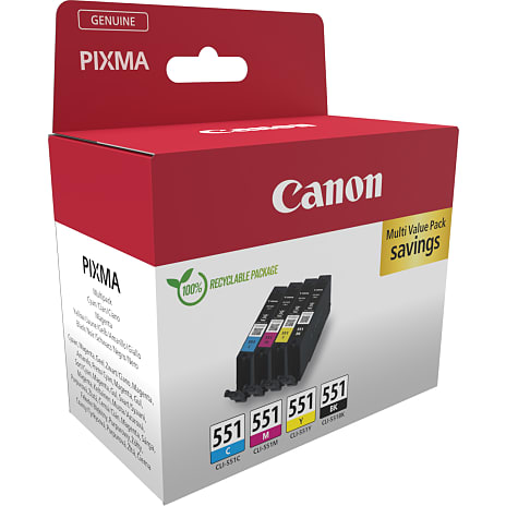 Canon CLI-551 blækpatron - cyan/magenta/gul