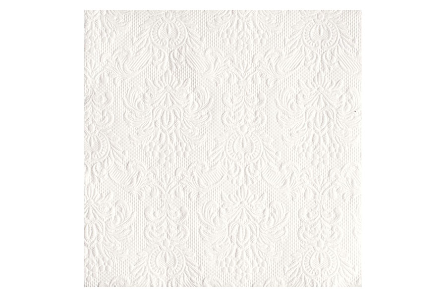 Elegance serviett Hvit, 33x33 cm. 15 stk.