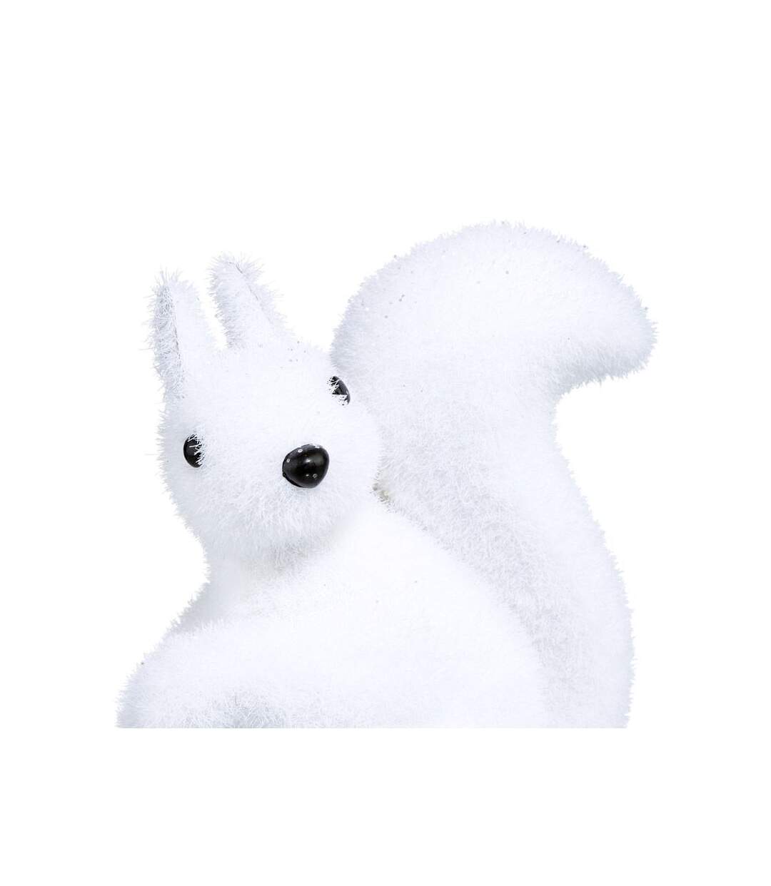 Écureuil Assis Déco Manteau 12cm Blanc