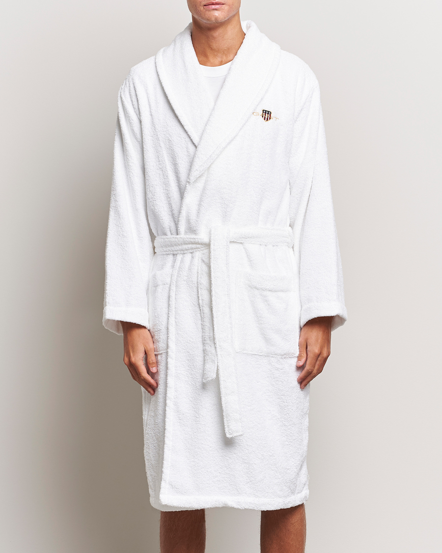 GANT Archive Shield Terry Robe White