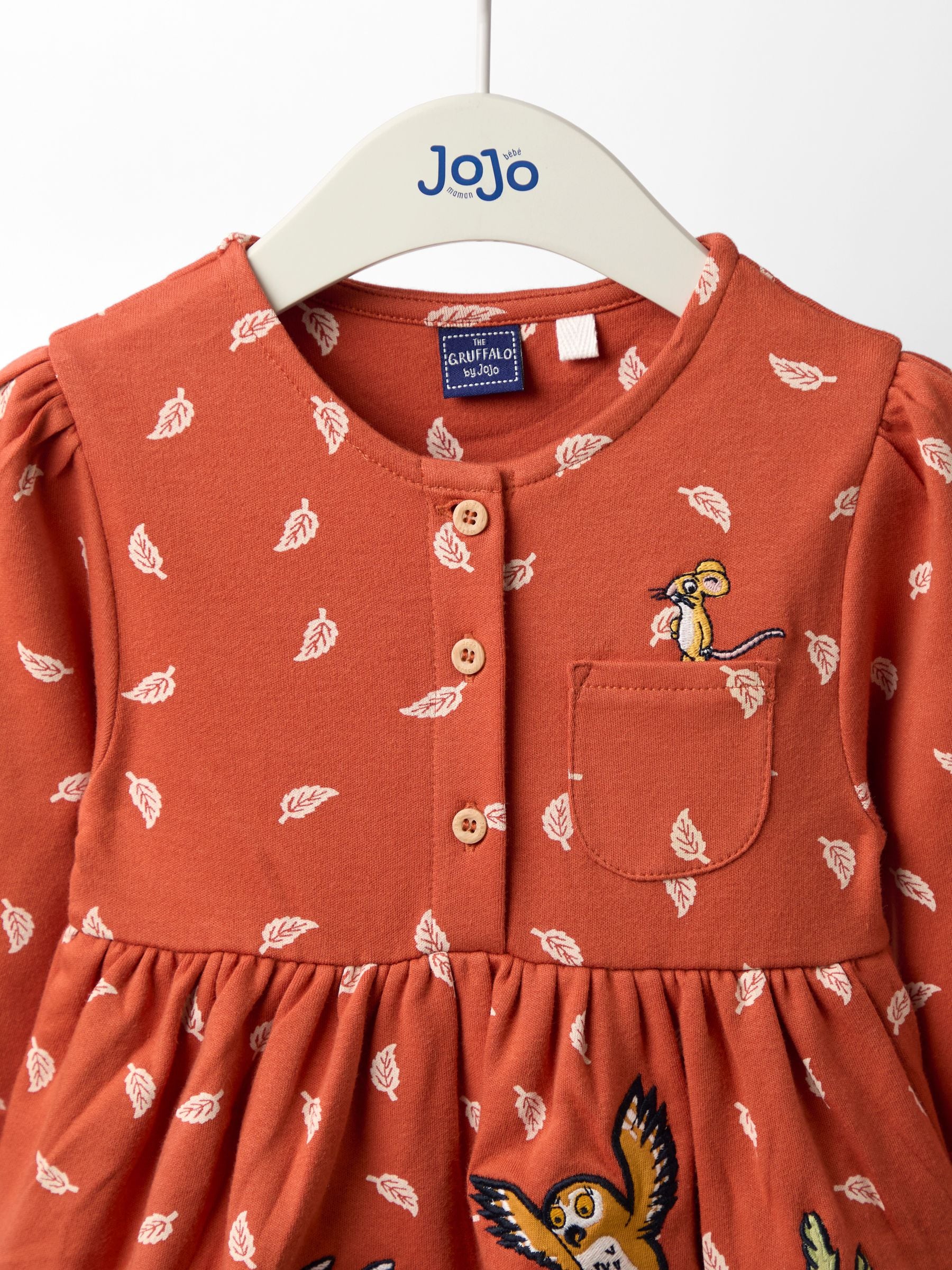 JoJo Maman Bébé The Gruffalo Appliqué Button Front Dress