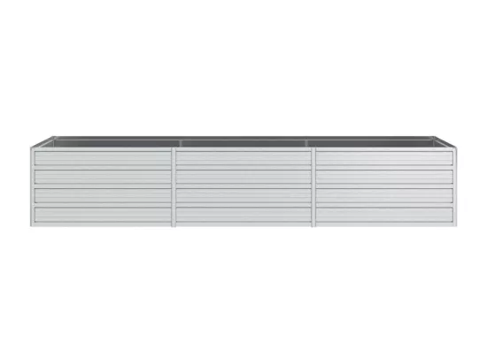 Jardinière bac lit surélevé argenté 240 x 80 x 45 cm 02_0039413