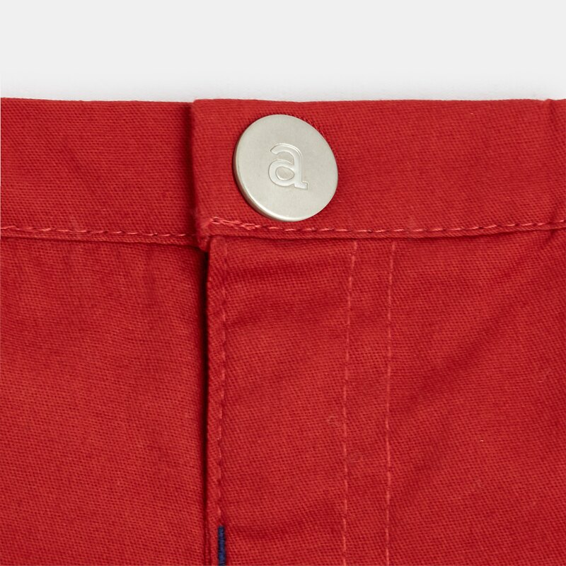 Bermuda en toile armurée bébé garçon rouge Absorba Rouge