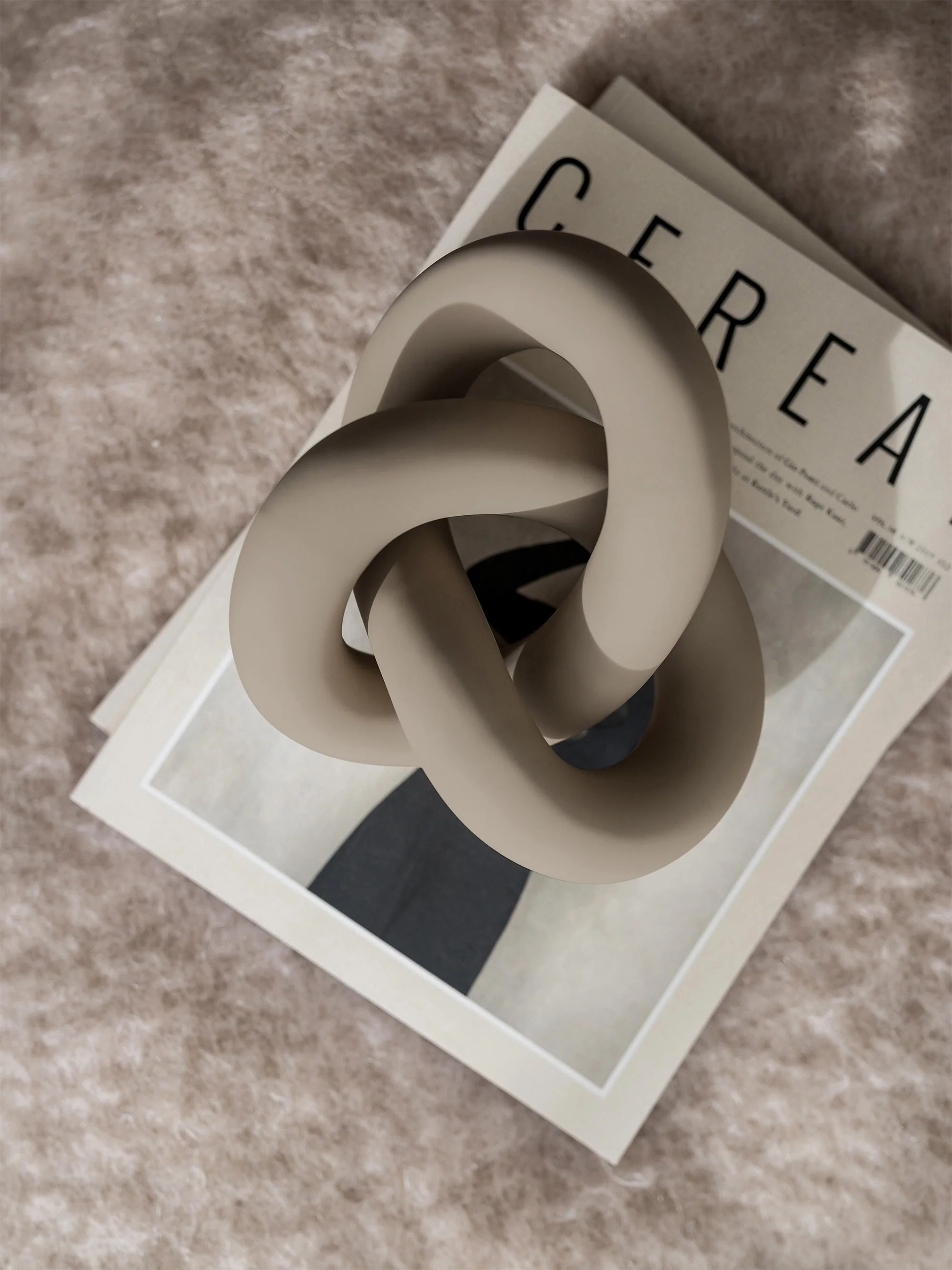 Handgemaakt decoratief object Knot, H 9 cm