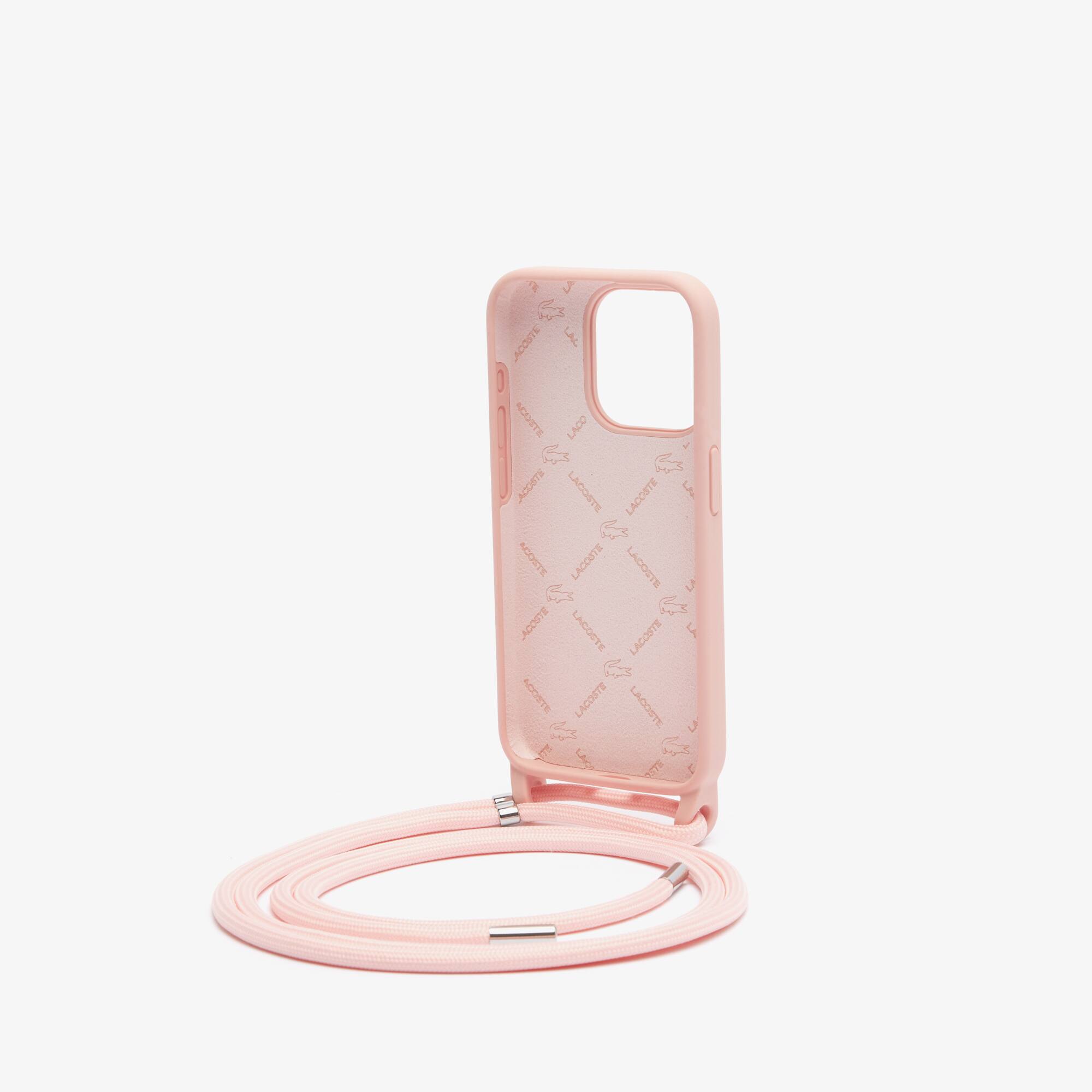 Coque iPhone 15 Pro avec imprimé crocodile Coques iPhone - Rose - Lacoste - Unisex